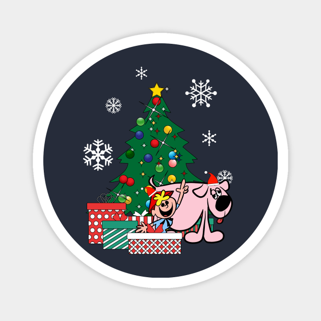 Tom Terrific And Mighty Manfred The Wonder Dog Around The Christmas Tree Magnet by Nova5